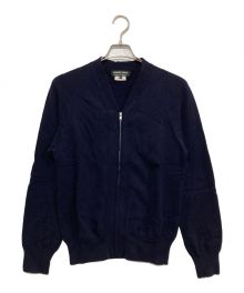 COMME des GARCONS HOMME DEUX（コムデギャルソン オム ドゥ）の古着「ウールジップニットカーディガン」｜ネイビー