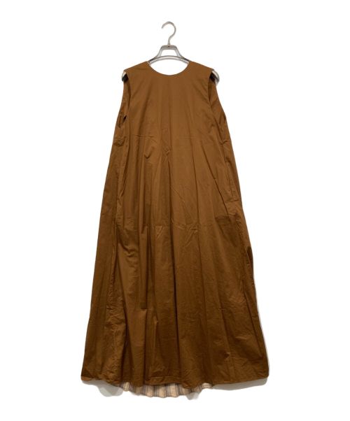 A PUPIL（アピューピル）A PUPIL (アピューピル) バックチェックノースリーブワンピース ブラウン サイズ:XSの古着・服飾アイテム