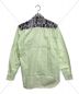 COMME des GARCONS SHIRT (コムデギャルソンシャツ) 襟プリントシャツ 黄緑 サイズ:S：7000円