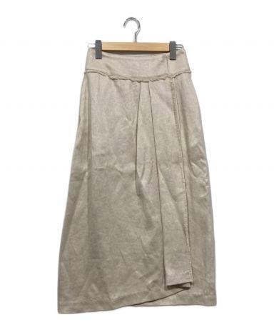 [中古]ebure(エブール)のレディース スカート Heavy Linen Skirt/フリンジリネンロングスカート