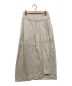 ebure（エブール）の古着「Heavy Linen Skirt/フリンジリネンロングスカート」｜アイボリー