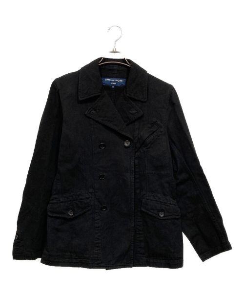 COMME des GARCONS HOMME（コムデギャルソン オム）COMME des GARCONS HOMME (コムデギャルソン オム) コットンダブルハーフコート ブラック サイズ:Sの古着・服飾アイテム