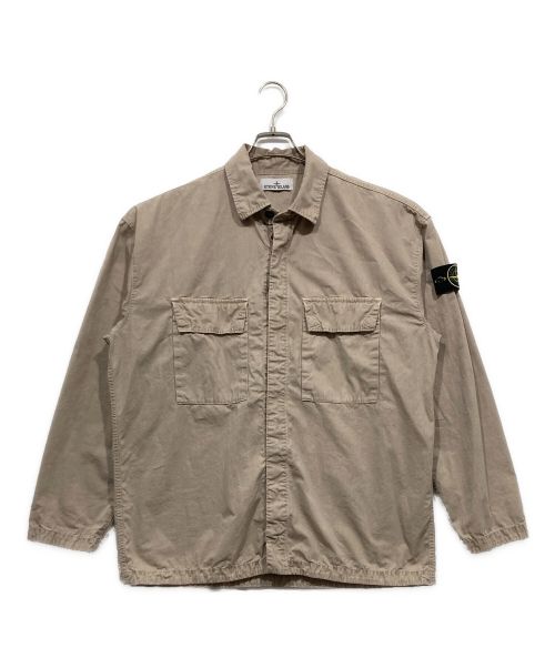 STONE ISLAND（ストーンアイランド）STONE ISLAND (ストーンアイランド) Old Treatment shirt ベージュ サイズ:Lの古着・服飾アイテム