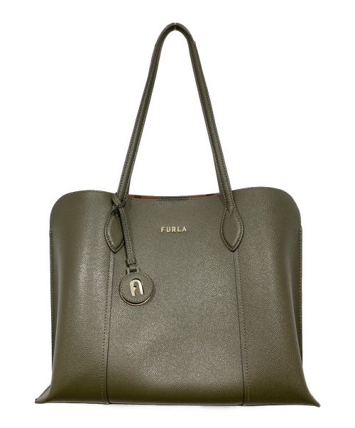 FURLA（フルラ）FURLA (フルラ) VITTORIA TOTEBAG グリーンの古着・服飾アイテム