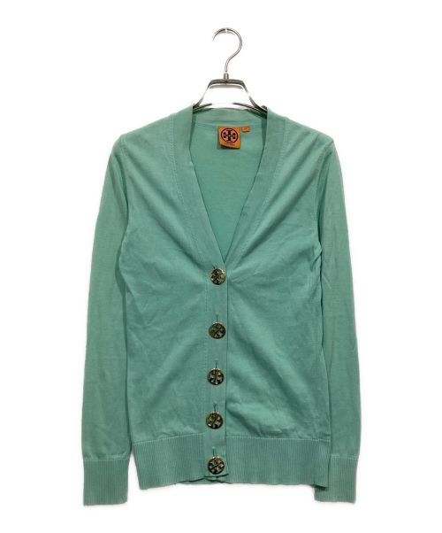 TORY BURCH（トリーバーチ）TORY BURCH (トリーバーチ) ロゴボタンコットンカーディガン グリーン サイズ:XSの古着・服飾アイテム