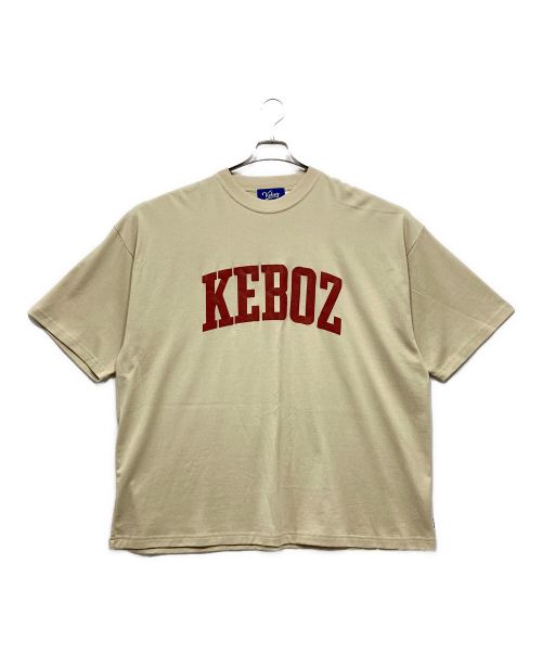 KEBOZ（ケボズ）KEBOZ (ケボズ) オーバーサイズロゴＴシャツ ベージュ サイズ:Lの古着・服飾アイテム