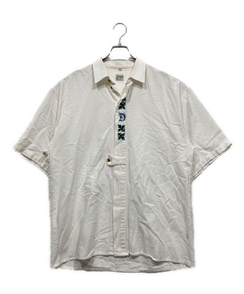 Disher（ディッシャー）Disher (ディッシャー) 半袖チロリアンシャツ ホワイト サイズ:Lの古着・服飾アイテム