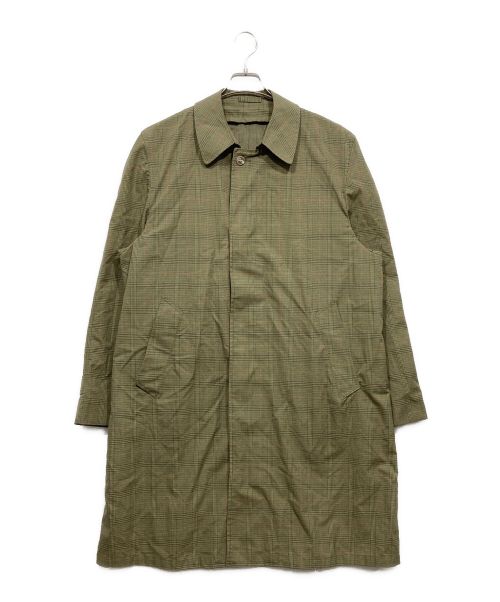 TOWN CRAFT（タウンクラフト）TOWN CRAFT (タウンクラフト) ヴィンテージチェックステンカラーコート グリーン サイズ:40 LONGの古着・服飾アイテム