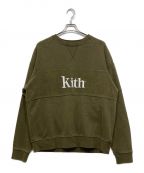 KITHキス）の古着「Paneled Williams Crewneck」｜オリーブ