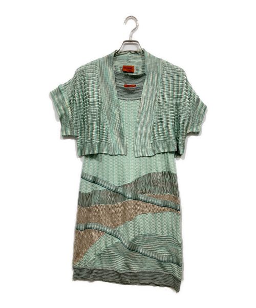 missoni（ミッソーニ）MISSONI (ミッソーニ) ニットワンピースセットアップ 黄緑 サイズ:サイズ表記なしの古着・服飾アイテム