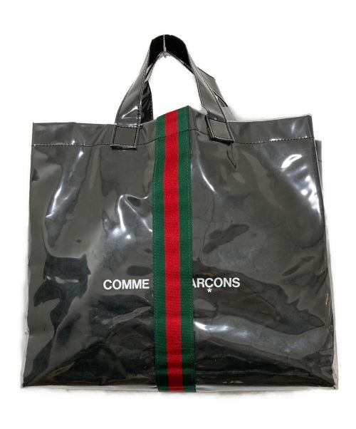 GUCCI（グッチ）GUCCI (グッチ) COMME des GARCONS (コムデギャルソン) シェリーラインPVCトートバッグ ブラックの古着・服飾アイテム