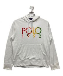 POLO RALPH LAUREN（ポロ・ラルフローレン）の古着「1992フリースフーディ」｜ホワイト