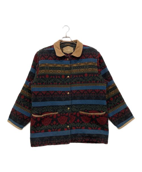 WOOLRICH（ウールリッチ）WOOLRICH (ウールリッチ) ネイティブ柄ウールジャケット ブラウン サイズ:Sの古着・服飾アイテム