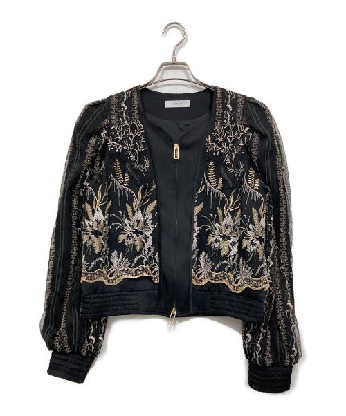 MURRAL（ミューラル）MURRAL (ミューラル) Petal lace zipped jacket ブラック サイズ:FREEの古着・服飾アイテム