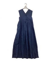 HYKE（ハイク）の古着「LINEN MAXI DRESS」｜ネイビー