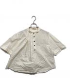 RUCHEルーシュ）の古着「Knit Bonding Stand Collar Shirt」｜アイボリー