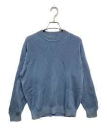 AURALEE（オーラリー）の古着「FLAT YARN RIB KNIT P/O」｜スカイブルー