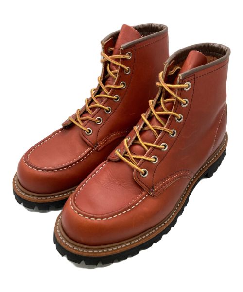 RED WING（レッドウィング）RED WING (レッドウィング) クラシック ワーク 6インチ モックトゥ レッド サイズ:US 8の古着・服飾アイテム