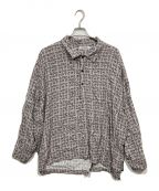 TIGHTBOOTH PRODUCTIONタイトブースプロダクション）の古着「MAD COW FOOTPRINT PULLOVER SHIRT」｜グレー