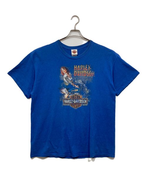 HARLEY-DAVIDSON（ハーレーダビッドソン）HARLEY-DAVIDSON (ハーレーダビッドソン) プリントTシャツ ブルー サイズ:SIZE XLの古着・服飾アイテム