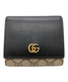 GUCCI（グッチ）の古着「2つ折り財布」｜ベージュ×ブラック