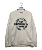 HIDE AND SEEKハイドアンドシーク）の古着「Circle Logo SweatShirt」｜アイボリー