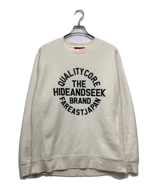 HIDE AND SEEK（ハイドアンドシーク）HIDE AND SEEK (ハイドアンドシーク) Circle Logo SweatShirt アイボリー サイズ:Lの古着・服飾アイテム