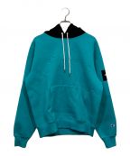 Champion×ATMOSチャンピオン×アトモス）の古着「LAB WRAPAIR P/O HOODED SWEATSHIRT GREY」｜グリーン