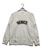 Champion REVERSE WEAVEチャンピオンリバースウィーブ）の古着「VENICEワッペンスウェット」｜ホワイト