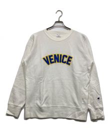 Champion REVERSE WEAVE（チャンピオンリバースウィーブ）の古着「VENICEワッペンスウェット」｜ホワイト