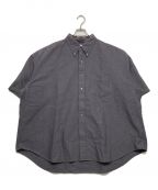 Graphpaperグラフペーパー）の古着「Oxford Oversized S/S B.D Shirt」｜グレー