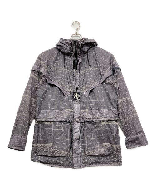 STONE ISLAND（ストーンアイランド）STONE ISLAND (ストーンアイランド) Reflective Grid On Lamy-TC Jacket グレー サイズ:Lの古着・服飾アイテム