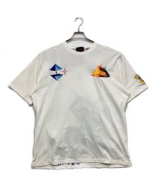 EVANGELION×ORIENTAL BRAND NISHIKI（エヴァンゲリオン）の古着「初号機VS赤龍 柄 和柄 半袖 Tシャツ」｜ホワイト