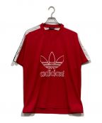 adidasアディダス）の古着「90`sトレフォイルＴシャツ」｜レッド