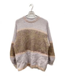 AMeLIE（アメリ）の古着「MOHAIR BICOLOR LOOSE KNIT」｜パープル