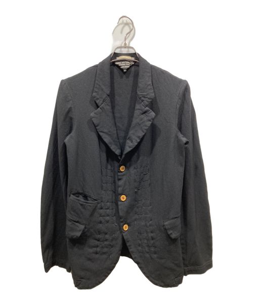 COMME des GARCONS HOMME PLUS EVERGREEN（コムデギャルソンオムプリュスエバーグリーン）COMME des GARCONS HOMME PLUS EVERGREEN (コムデギャルソンオムプリュスエバーグリーン) 多連ボタンポリエステルテーラードジャケット ブラック サイズ:Sの古着・服飾アイテム