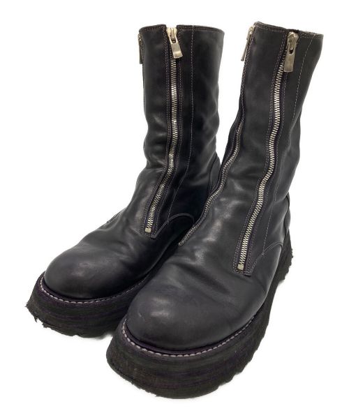 GUIDI（グイディ）GUIDI (グイディ) 別注ダブルジップブーツ / HORSE FULL GRAIN Amanojak限定モデル P151T ブラック サイズ:42の古着・服飾アイテム