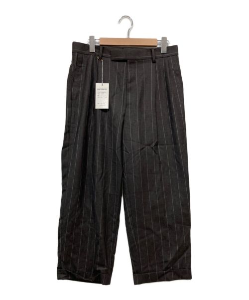 WACKO MARIA（ワコマリア）WACKO MARIA (ワコマリア) DOUBLE PLEATED TROUSERS ブラウン サイズ:Lの古着・服飾アイテム