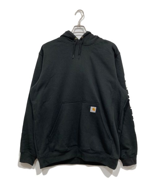 CarHartt（カーハート）CarHartt (カーハート) ロゴパーカー ブラック サイズ:Lの古着・服飾アイテム