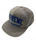 SUPREME×Championシュプリーム×チャンピオン）の古着「5パネルキャップ」｜グレー