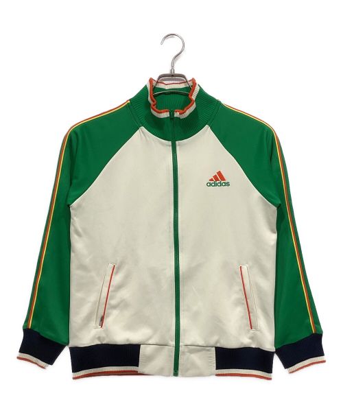 adidas（アディダス）adidas (アディダス) トラックジャケット グリーン×アイボリー サイズ:Lの古着・服飾アイテム