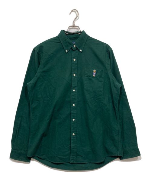 POLO RALPH LAUREN（ポロ・ラルフローレン）POLO RALPH LAUREN (ポロ・ラルフローレン) ワンポイントネルシャツ グリーン サイズ:Lの古着・服飾アイテム