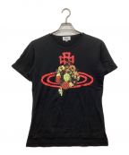 Vivienne Westwood manヴィヴィアン ウェストウッド マン）の古着「フローラルオーブプリントTシャツ」｜ブラック