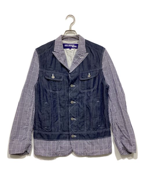 JUNYA WATANABE MAN（ジュンヤワタナベマン）JUNYA WATANABE MAN (ジュンヤワタナベマン) Denim Paneled Jacket ネイビー サイズ:Sの古着・服飾アイテム