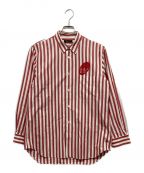 COMME des GARCONS HOMME PLUSコムデギャルソンオムプリュス）の古着「circlr logo print shirt/サークルロゴプリントシャツ」｜レッド×ホワイト