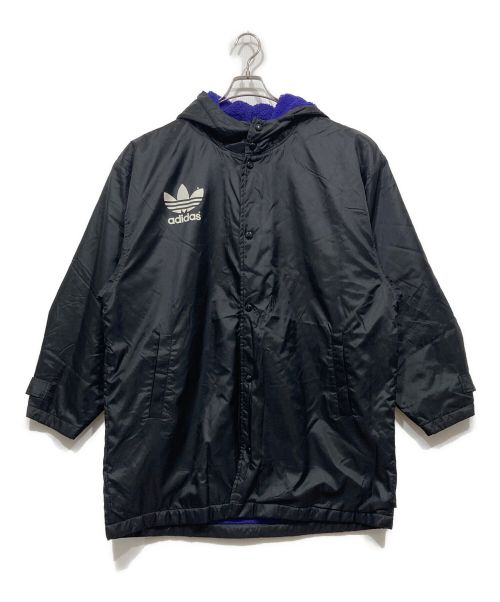 adidas（アディダス）adidas (アディダス) ヴィンテージトレフォイルナイロンボアコート ブラック サイズ:Lの古着・服飾アイテム