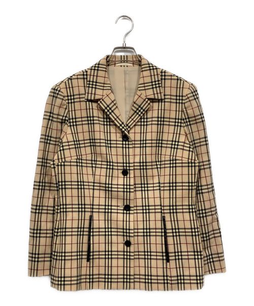 BURBERRY LONDON（バーバリーロンドン）BURBERRY LONDON (バーバリーロンドン) ノヴァチェックテーラードジャケット ベージュ サイズ:SIZE 42の古着・服飾アイテム