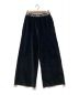 Calvin Klein Jeans（カルバンクラインジーンズ）の古着「VELVET WIDE LEG PANTS」｜ブラック