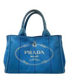 PRADA（プラダ）の古着「カナパ 2WAYハンドバッグ」｜ブルー