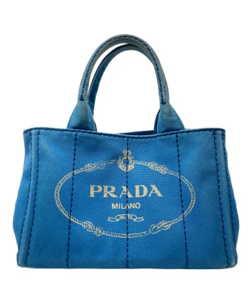 PRADA（プラダ）PRADA (プラダ) カナパ 2WAYハンドバッグ ブルーの古着・服飾アイテム